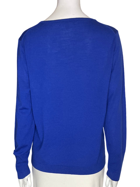 Blusa Tesoro Tps Manga larga Liso Cuello redondo Azul - Talla S