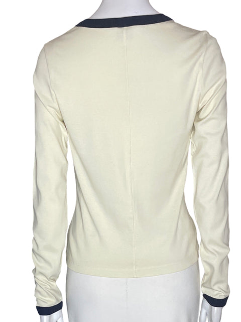 Blusa Flore Flore Manga larga Sueter Ajustado Blanco - Talla S