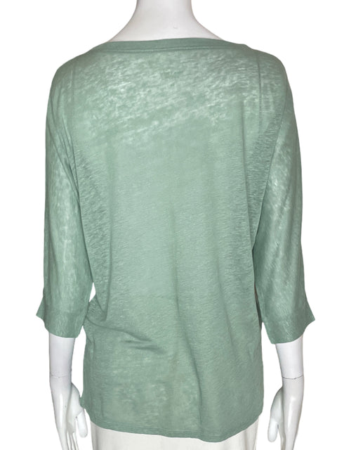 Blusa 100%line Cuello redondo Sueto Liso Verde - Talla S