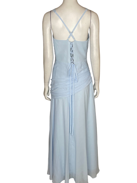 Vestido De Fiesta Antonia Maxi Drapeado Maxi Azul - Talla S