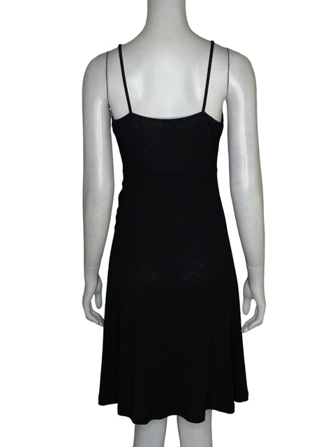 Vestido Zara Cruzado Vuelos Negro - Talla S