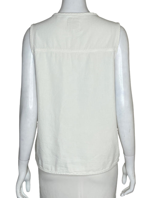 Chaleco Zara Denim Blanco - Talla 12