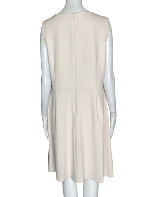 Vestido Calvin Klein Midi Liso Ruchas Beige - Talla 12