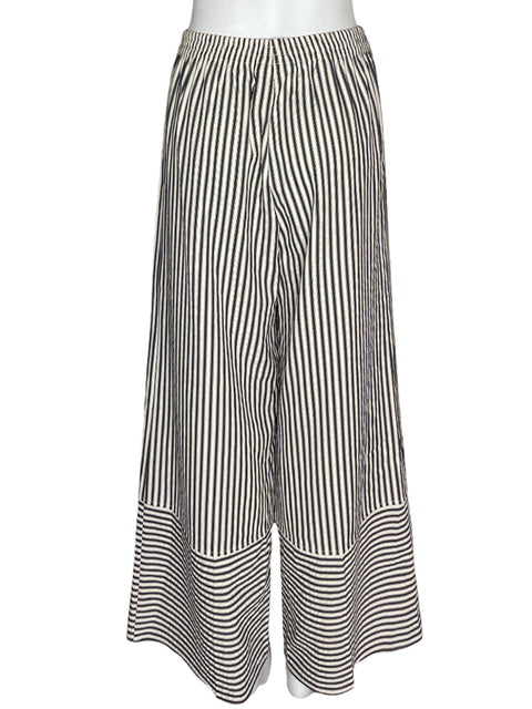 Pantalón Camila Rayas Palazo Elastico Negro - Talla 4