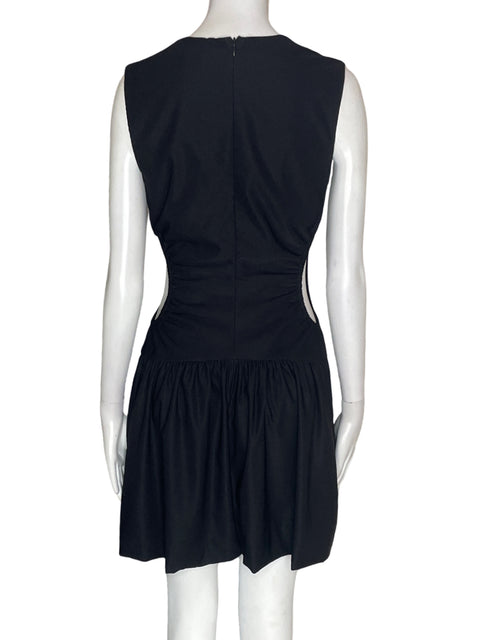 Vestido Blue Blush Sin mangas Ajustado Ruchas Negro - Talla M