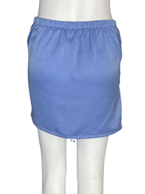 Falda Tyche Mini Nudo Ajustado Azul - Talla S