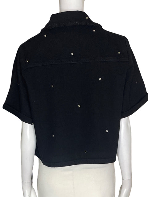 Chaqueta Local Atelier Manga corta Troquelado Botones Negro - Talla S