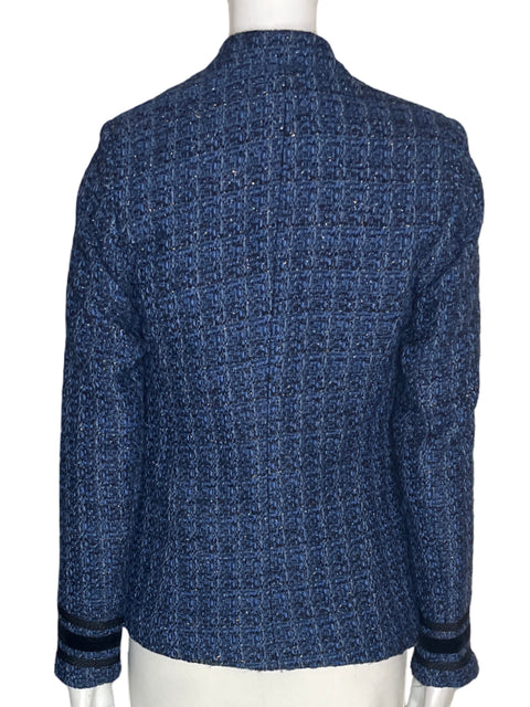 Chaqueta Naf Naf Estampado Manga larga Botones Azul - Talla 34