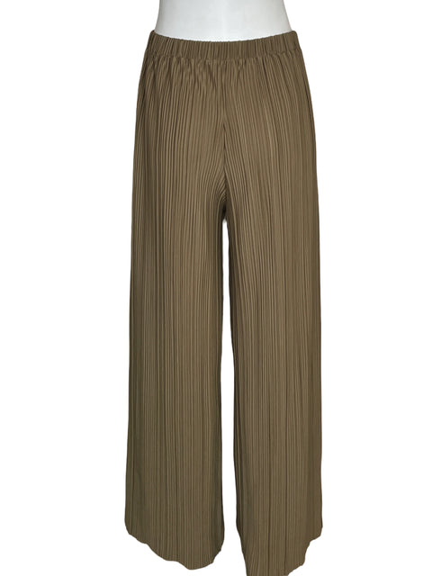 Pantalón Mango Palazzo plisado Marrón - Talla S