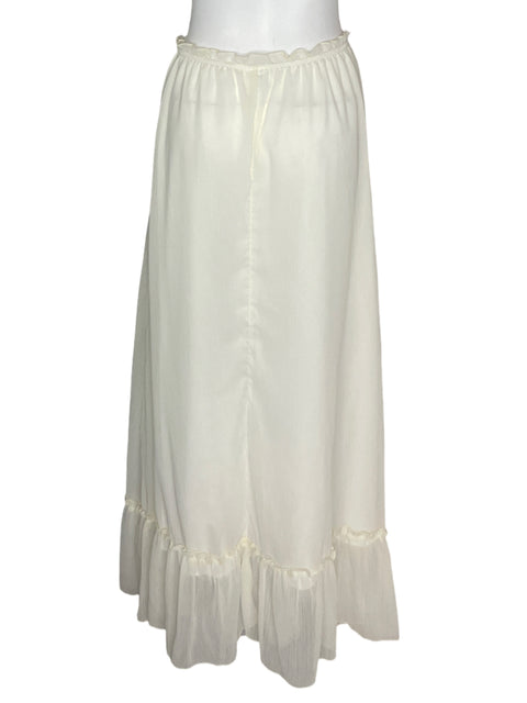 Falda Tesoro Tps Recta Maxi Plisado Blanco - Talla S