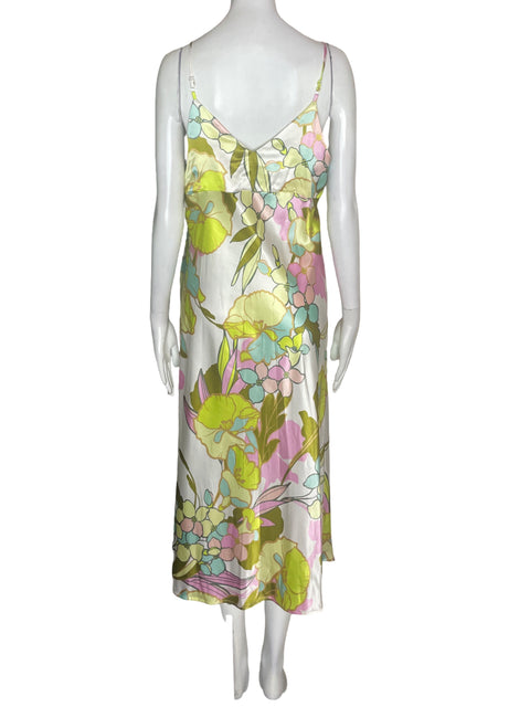 Vestido Emma & Michele Tiras Estampado Suelto Amarillo - Talla L