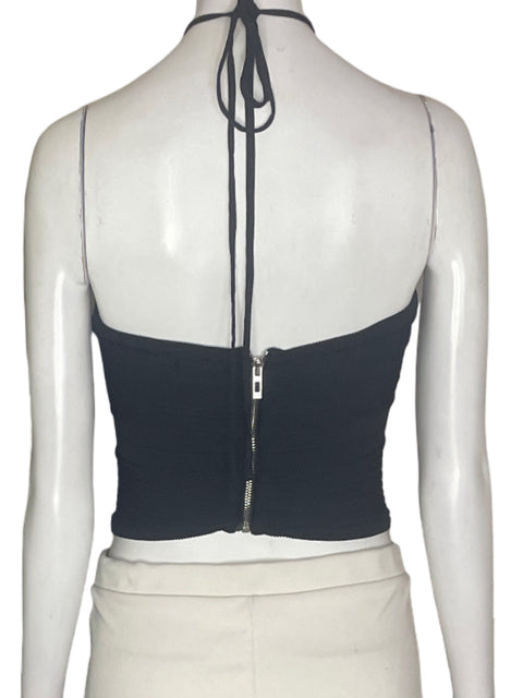 Blusa Balboa de Algodón Top Liso Tiras Negro - Talla L