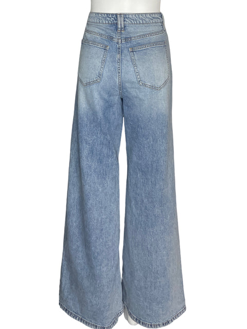 Pantalón On 34 Th Wide-leg Liso Azul - Talla 27