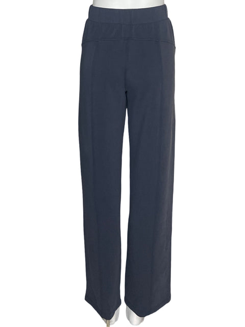 Pantalón Ododos Recto Wide-leg Liso Azul - Talla XS
