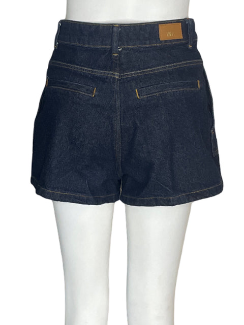 Short Zara Liso Mini Jeans Azul - Talla 6