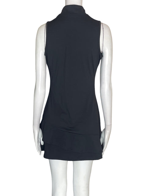 Vestido Gradual Deportivo Liso Sin mangas Negro - Talla S