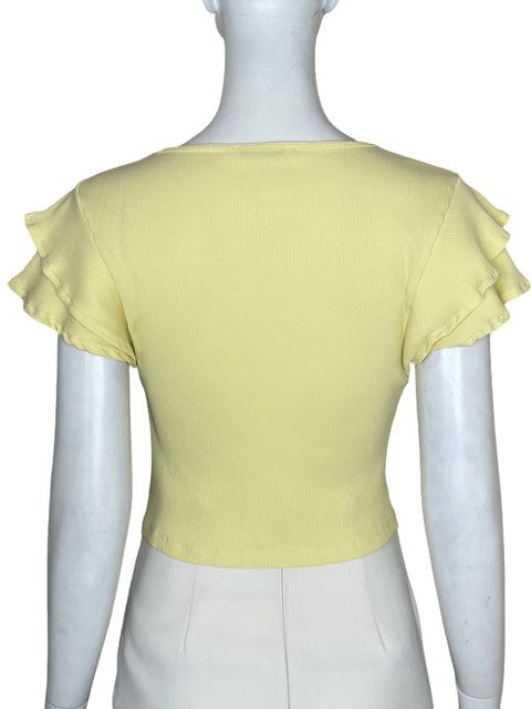 Blusa Zara Mangas vuelos Rosado - Talla M
