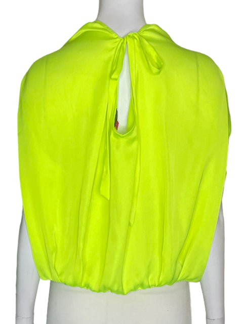 Blusa Vince Camuto Manga corta Liso Abullonado Verde - Talla S