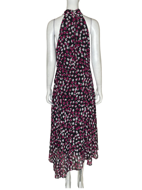 Vestido Calvin Klein Estampado Halter Morado - Talla 6
