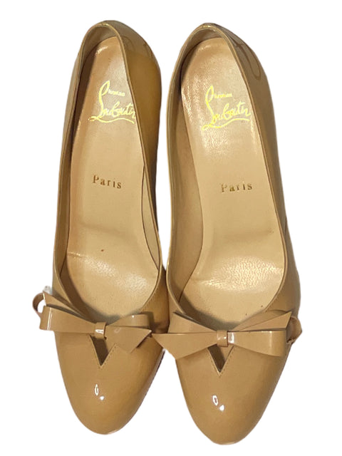 Calzado Christian Louboutin Just Nodo 85mm Bow Pumps Beige - Talla 37