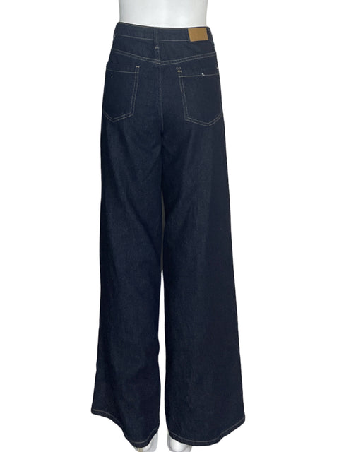 Pantalón Request Denim Recto Wide leg Azul - Talla 10