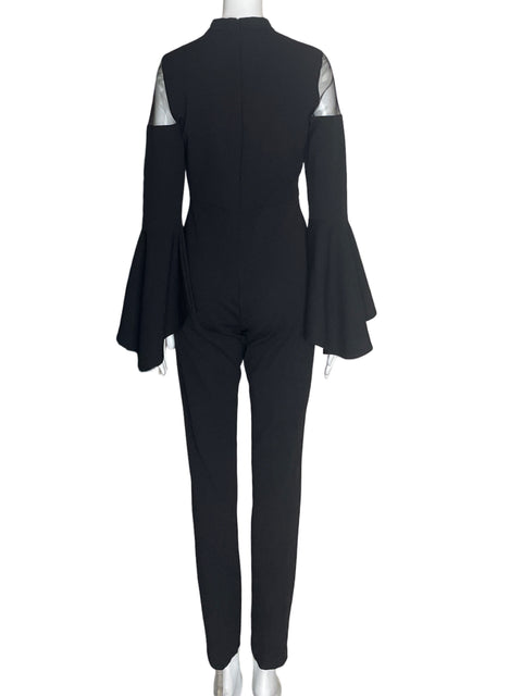 Mono Valentine Transparente Ruchas Manga larga Negro - Talla S