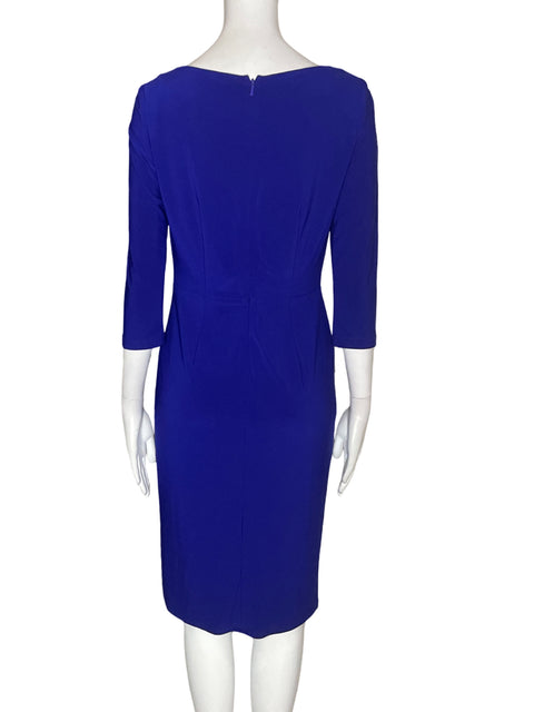 Vestido Vince Camuto Midi Manga larga Cruzado Azul - Talla 4