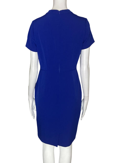 Vestido Adrianna Papell Midi Ajustado Manga corta Azul - Talla 4