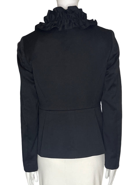 Chaqueta Anne Klein Ruchas Botones Manga larga Negro - Talla 2