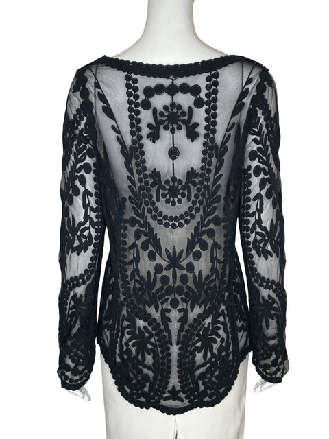 Blusa Dulcie Malla bordada Negro - Talla M