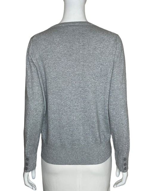 Blusa Ann Taylor Cuello redondo Brillo Gris - Talla L
