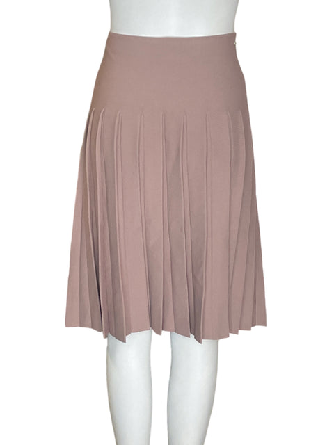 Falda Apparalel Plisado Liso Midi Rosado - Talla L