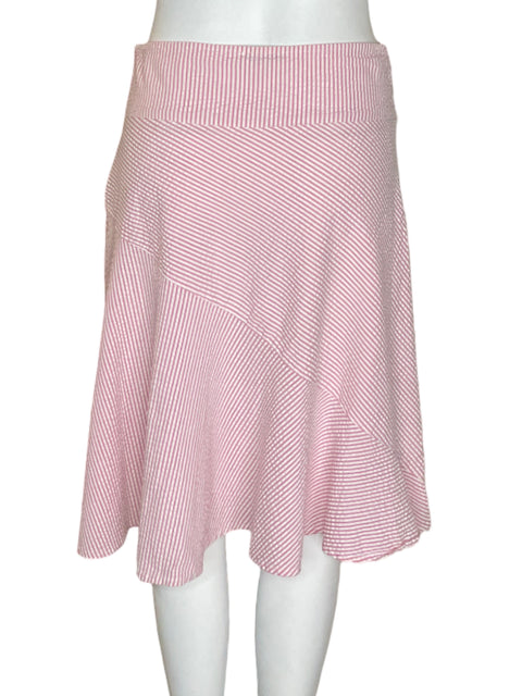Falda Paradigm Corte a Ruchas Midi Rosado - Talla S
