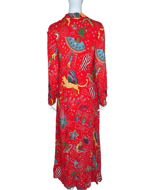 Vestido Farm Estampado Maxi Rojo - Talla M