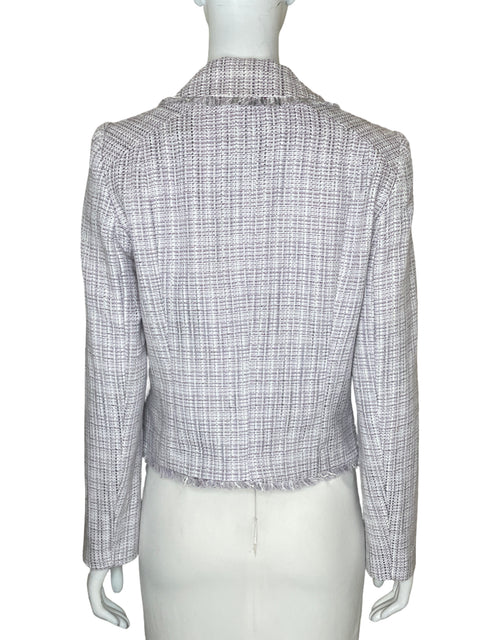 Blazer White House Black Market de Algodón Cropped Morado - Talla 4