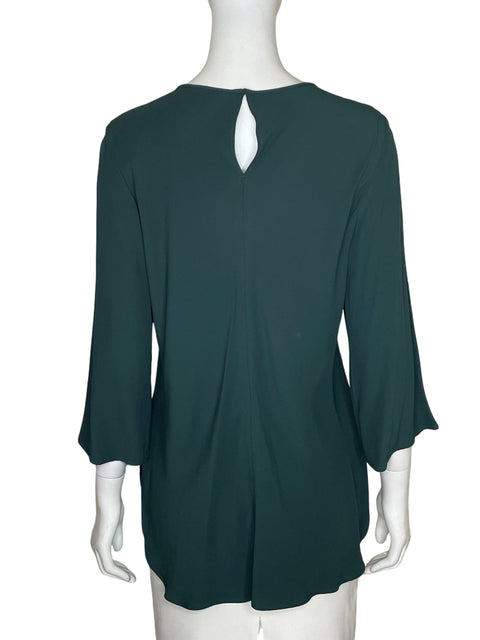 Blusa Ann Taylor de Viscosa Cuello redondo Asimétrico Verde - Talla 4