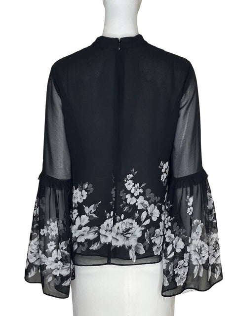Blusa White House Black Market Estampado Floral Cuello choker - Talla 4