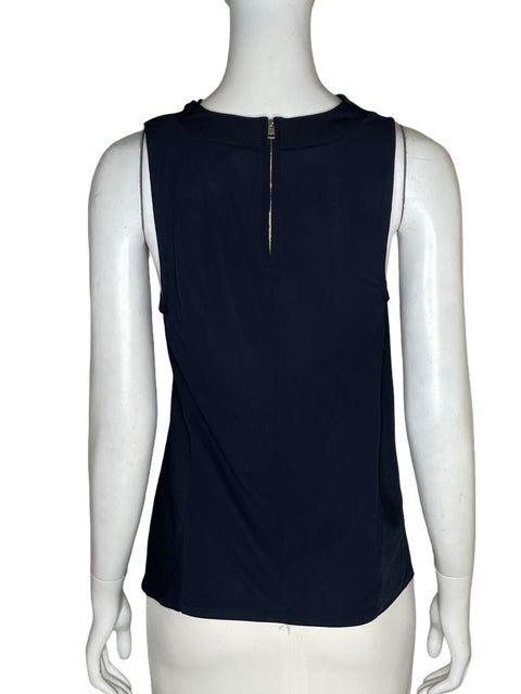 Blusa Ann Taylor Escote drapeado Azul - Talla XS