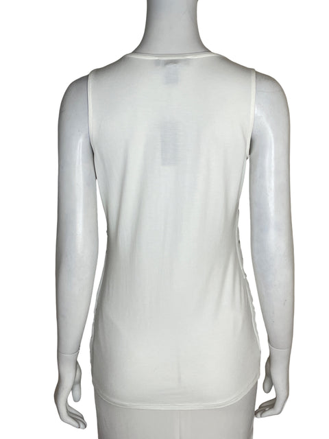 Blusa White House Black Market Sin mangas Metalizado Blanco - Talla XS