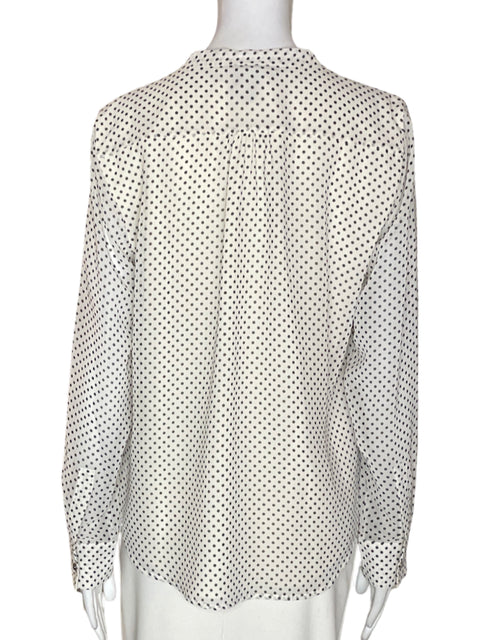 Blusa Dkny Estampado Lunares Manga larga Negro - Talla S