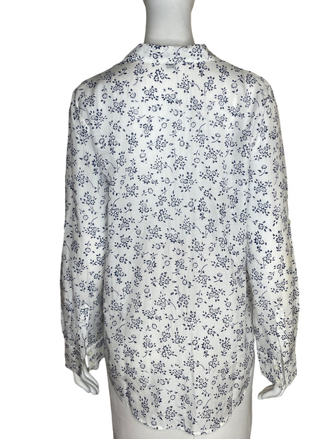 Camisa Ann Taylor Estampado Floral Blanco - Talla S