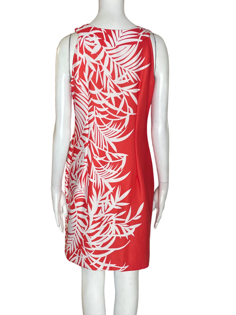 Vestido Sandra Darren Sin mangas Tachuela Estampado Naranja - Talla 6