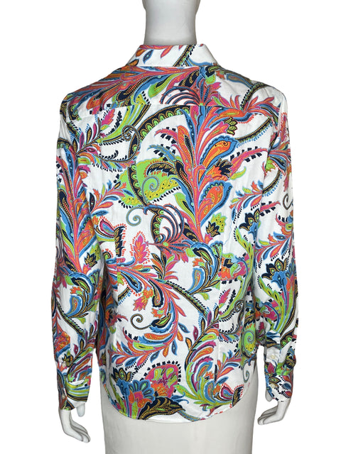 Camisa Ralph Lauren de Algodón Estampado Blanco - Talla M