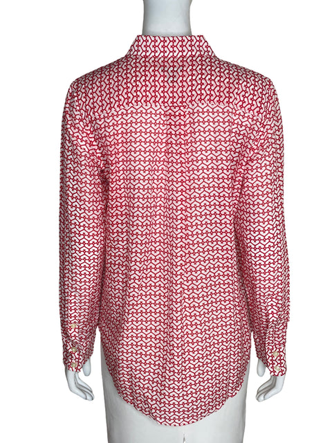 Camisa Ann Taylor de Algodón Estampado Rojo - Talla S