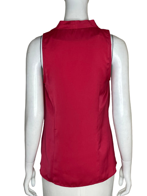 Blusa Anne Klein Escote drapeado Rojo - Talla 4