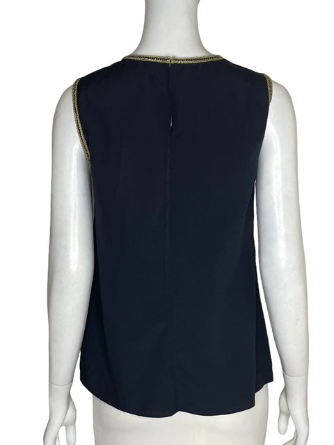 Blusa Tahari Bordado Azul - Talla XS