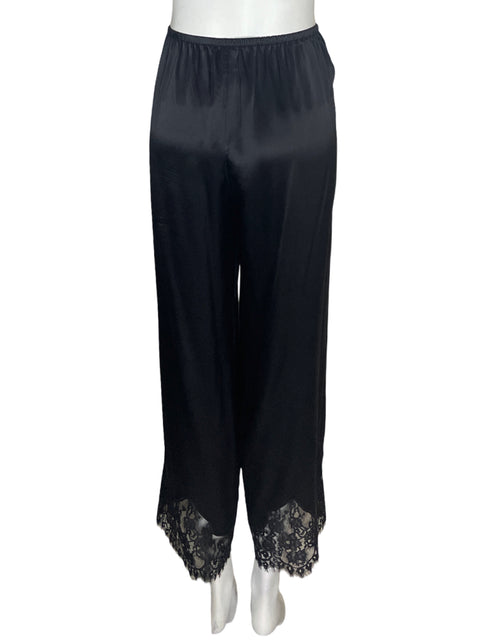 Pantalón Reformation Carolina pants Satinado Encaje Negro - Talla L