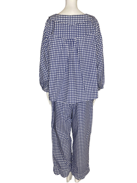 Set Piyama Algodón Vichy Azul - Talla L