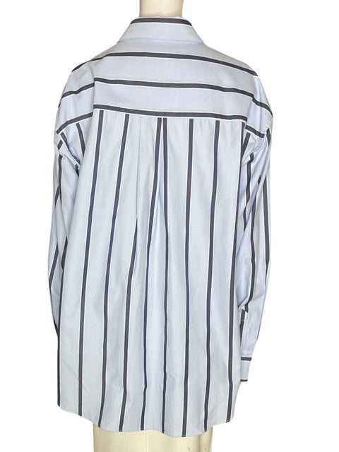 Camisa Légoe Algodón Rayas Azul - Talla M