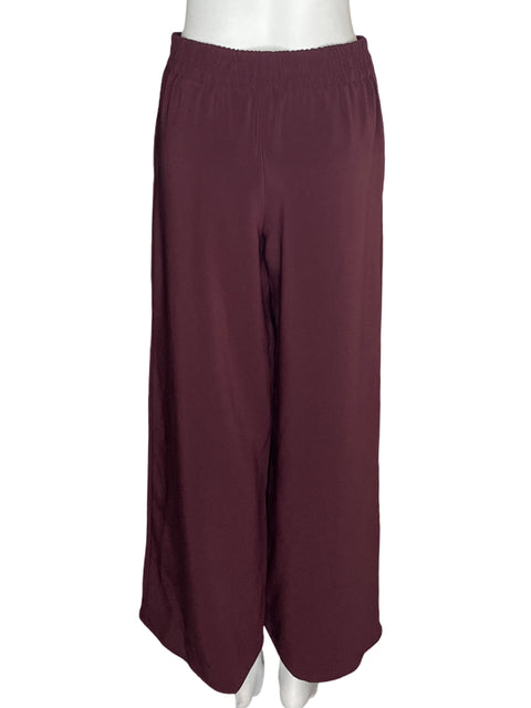 Pantalón Zara Recto Palazo Elastico Rojo - Talla M